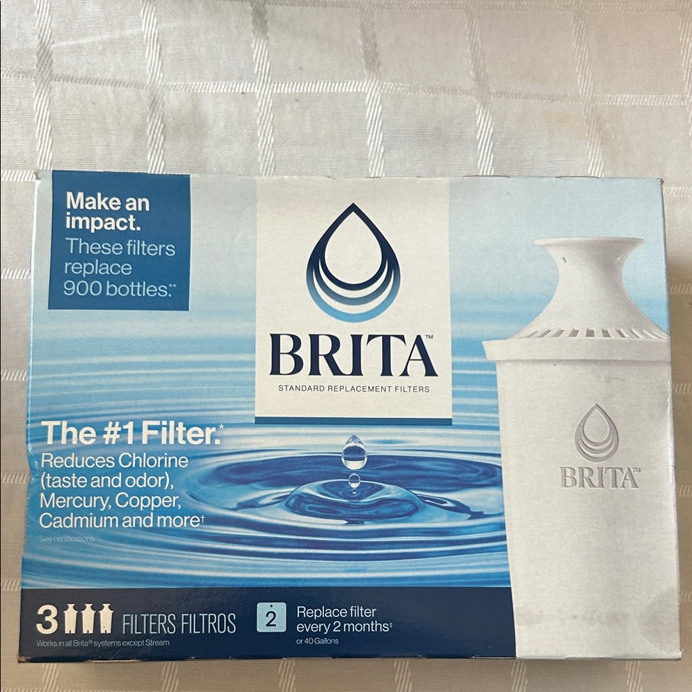 Brita Blue and White Replacement Water Filters - 3 Pack